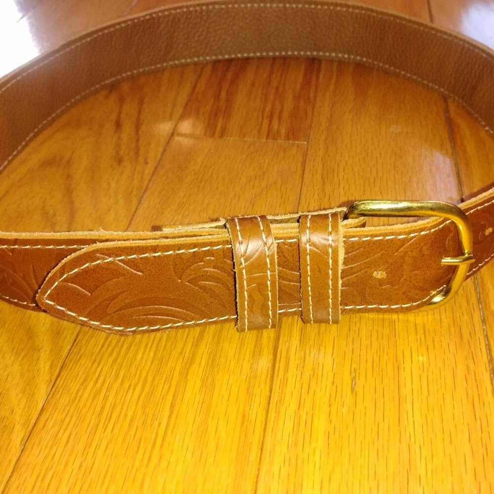 Western Leather Embossed Belt